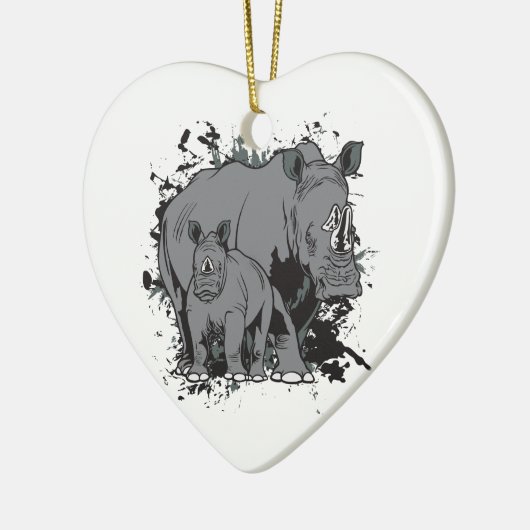 De Rhinos Keramisch Ornament (Links)