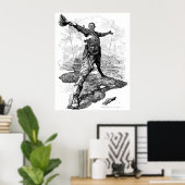 De Rhodes Colossus Caricature door Edward Sambourn Poster (Thuiskantoor)