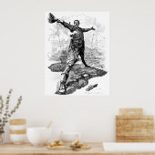 De Rhodes Colossus Caricature door Edward Sambourn Poster (Keuken)