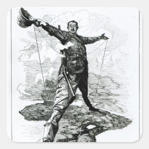 De Rhodes Colossus uit Punch Vierkante Sticker