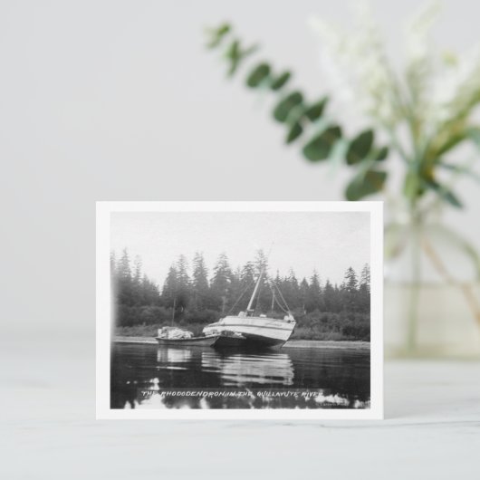 De Rhododendron op de Quillayute River Briefkaart (Staand voorkant)