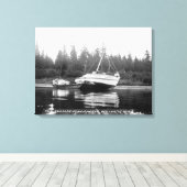 De Rhododendron op de Quillayute River Canvas Afdruk (Insitu (Houten vloer))