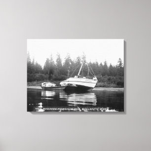 De Rhododendron op de Quillayute River Canvas Afdruk