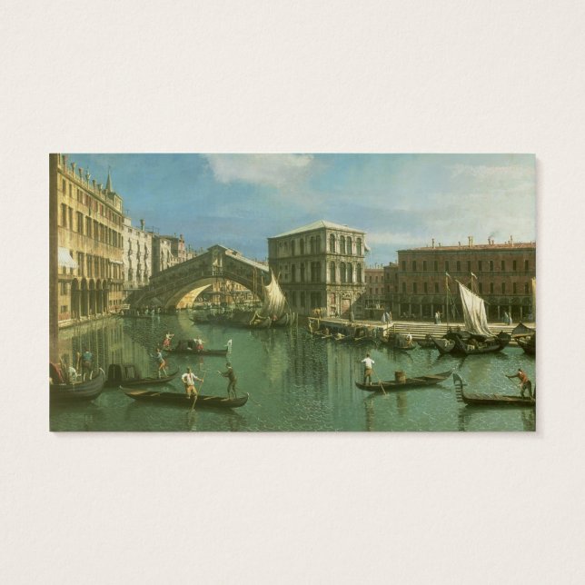 De Rialto-brug, Venetië Visitekaartjes (Achterkant)