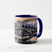 De Rialtobrug. Venetië. Italië. Mok (Voorkant rechts)