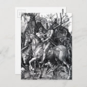 De ridder, Dood en de Duivel door Albrecht Durer Briefkaart (Voorkant / Achterkant)