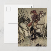 “De Ridder en Kabouter” door Arthur Rackham Briefkaart (Voorkant / Achterkant)