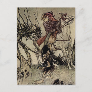 “De Ridder en Kabouter” door Arthur Rackham Briefkaart