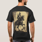 De ridder en zijn ros -  monochroom t-shirt (Achterkant)