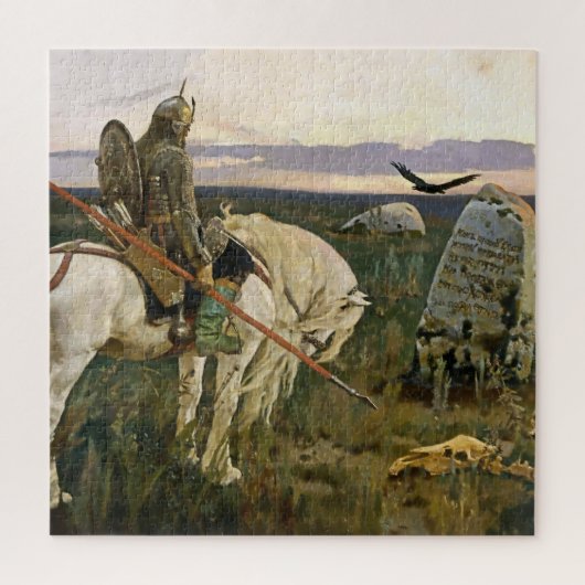 “De Ridder op de Driesprong” door Victor Vasnetsov Legpuzzel (Verticaal)