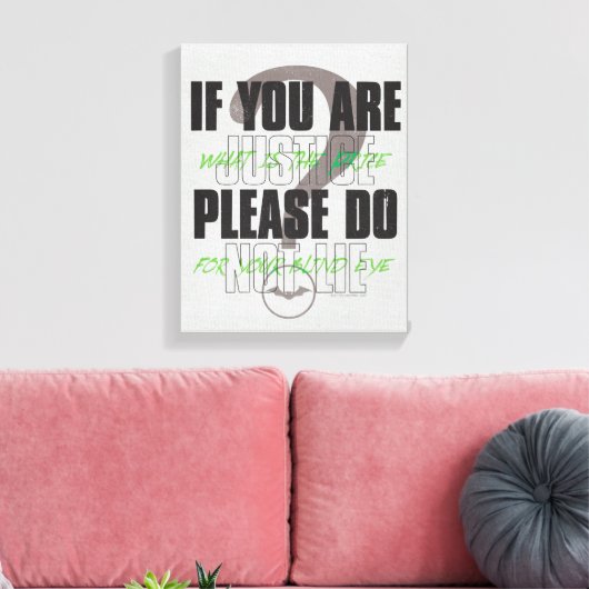 De Riddler - als je gerechtigheid bent, laat dan n Canvas Afdruk (Insitu (Woonkamer))