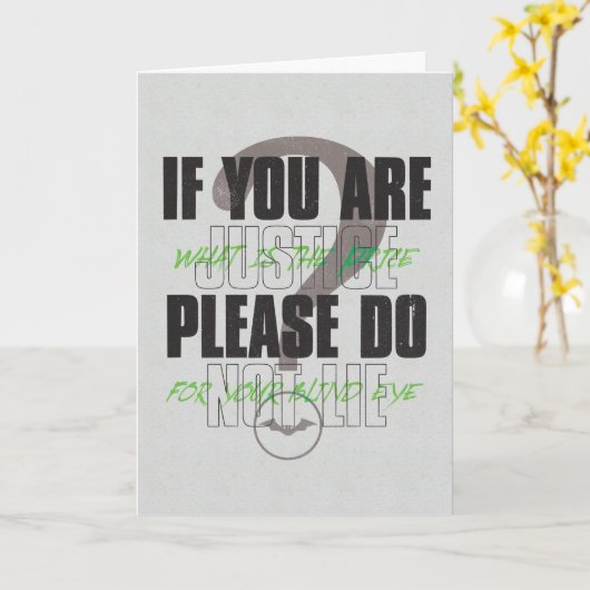 De Riddler - als je gerechtigheid bent, laat dan n Kaart (Gele Bloem)