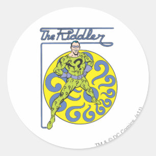 De Riddler en het Logo Paars Ronde Sticker
