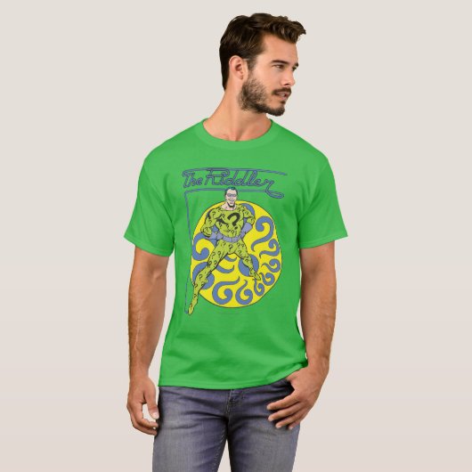 De Riddler en het Logo Paars T-shirt (Voorkant volledig)