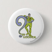 De Riddler en Logo Green Ronde Button 5,7 Cm (Voorkant)