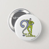 De Riddler en Logo Green Ronde Button 5,7 Cm (Voorkant /achterkant)