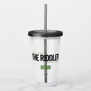 De Riddler - ik weet wat ik moet worden Acryl Drinkbeker