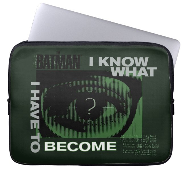 De Riddler "Ik weet wat ik moet worden" Laptop Sleeve (Voorkant)
