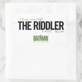 De Riddler - ik weet wat ik moet worden Rechthoekige Sticker (Tas)