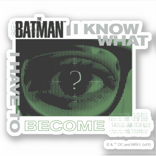 De Riddler "Ik weet wat ik moet worden" Sticker (Voorkant)