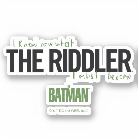 De Riddler - ik weet wat ik moet worden Sticker (Voorkant)
