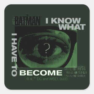 De Riddler "Ik weet wat ik moet worden" Vierkante Sticker