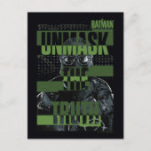 De Riddler - Unmask de Waarheid Briefkaart (Voorkant)
