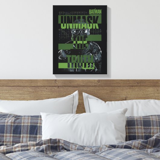 De Riddler - Unmask de Waarheid Canvas Afdruk (Insitu (Slaapkamer))