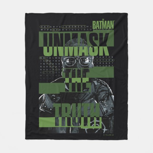 De Riddler - Unmask de Waarheid Fleece Deken (Voorkant)