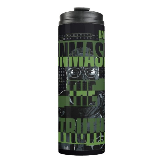 De Riddler - Unmask de Waarheid Thermosbeker (Voorkant)