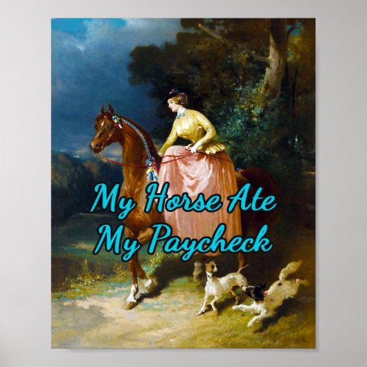 De Ride Along van Alfred De Dreux Poster (Voorkant)