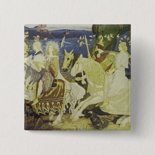 De Riders van de Sidhe Vierkante Button 5,1 Cm (Voorkant)