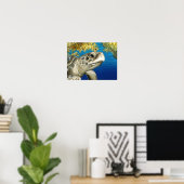 De Ridley Zee Turtle van Kemp met stijl Poster (Thuiskantoor)