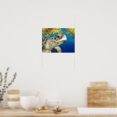 De Ridley Zee Turtle van Kemp met stijl Poster (Keuken)