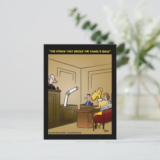 "De riem die de Camel heeft gebroken" Briefkaart (Staand voorkant)