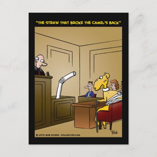 "De riem die de Camel heeft gebroken" Briefkaart (Voorkant)