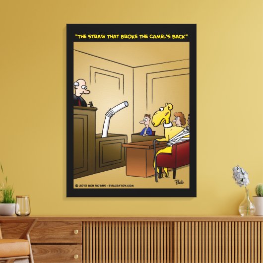 "De riem die de Camel heeft gebroken" Canvas Afdruk (Insitu (Woonkamer))