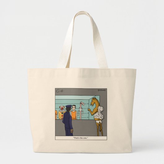 "De riem" Grote Tote Bag (Voorkant)