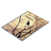 De rij, de maan, de schaduwen *personalize* notitieboek (Linkerzijde)