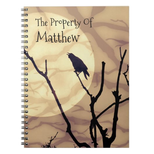 De rij, de maan, de schaduwen *personalize* notitieboek (Voorkant)