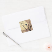 De rij, de maan, de schaduwen *personalize* vierkante sticker (Envelop)