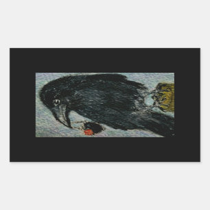 De rij die het roos ketting stal.  Verjaardag Rechthoekige Sticker