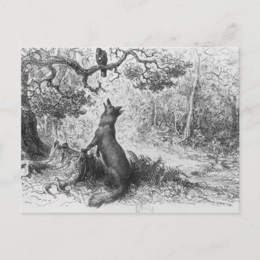 De rij en de vos briefkaart (Voorkant)