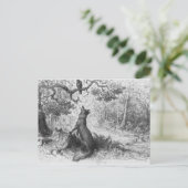 De rij en de vos briefkaart (Staand voorkant)