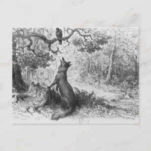 De rij en de vos briefkaart