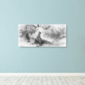 De rij en de vos canvas afdruk (Insitu (Houten vloer))