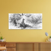 De rij en de vos canvas afdruk (Insitu (Woonkamer))