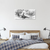 De rij en de vos canvas afdruk (Insitu (Slaapkamer))