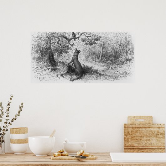 De rij en de vos poster (Keuken)