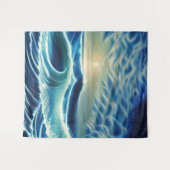 De rij van het blauwe Zee Wandkleed (Voorkant (horizontaal))